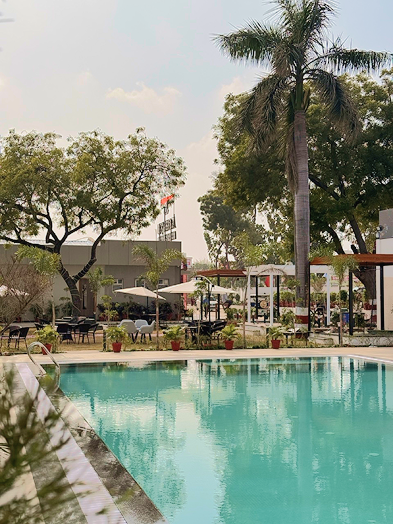 Pool at Aaravya Hotel Ayodhya