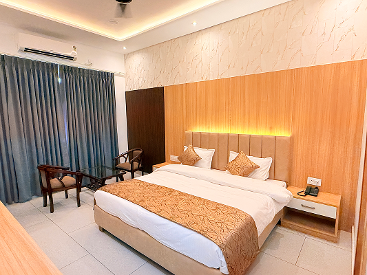 Standard AC double room at Aaravya Hotel Ayodhya — from ₹2,499 per night