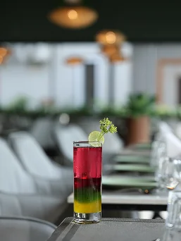 Mocktails + poolside snacks