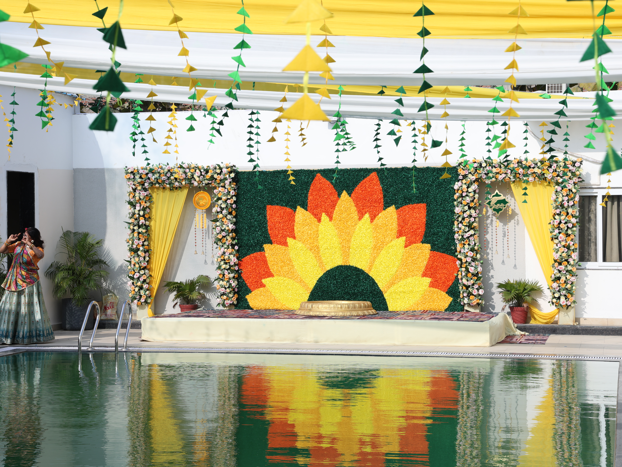 Haldi ceremony setup